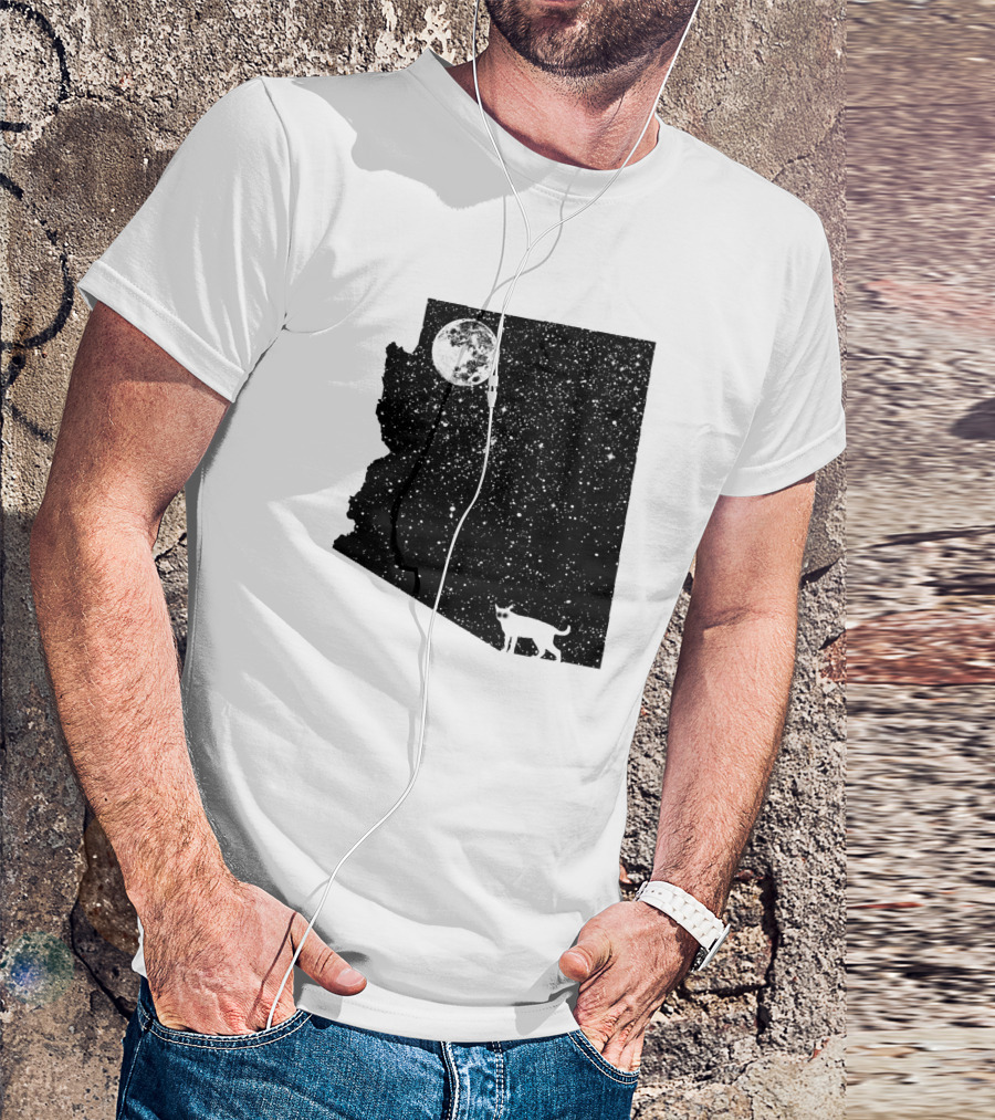 Arizona Cat Moon Silhouette 60047 T-Shirt