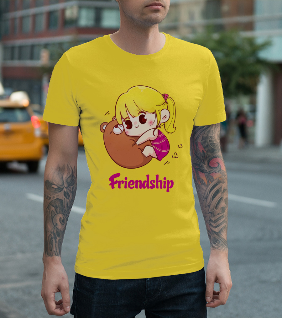 Friendship Baby Comfortable Bear Hug Illustration for Brother T-Shirt