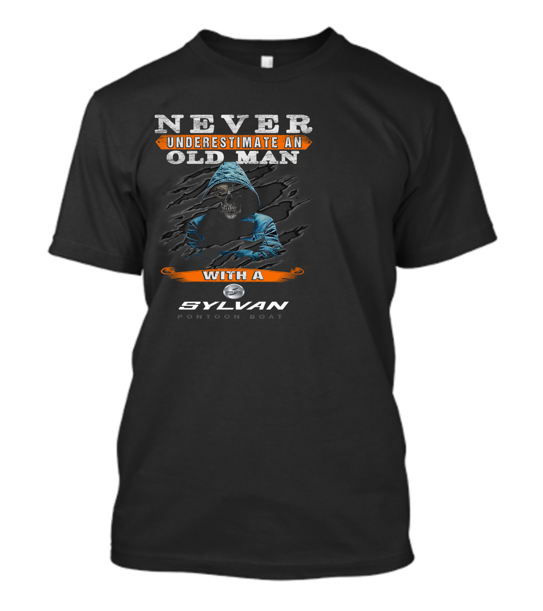 NEVER UNDERESTIMATE AN OLD MAN WITH A SYLVAN PONTOON BOAT T-Shirt