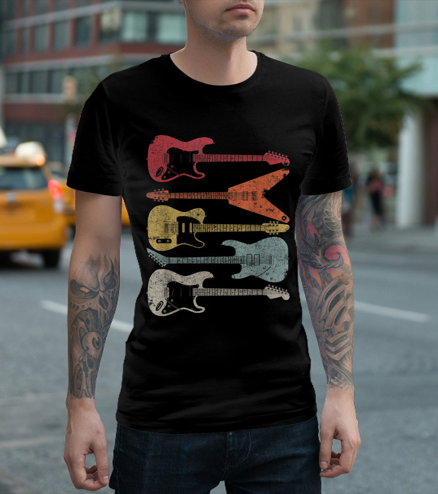 Retro Electric Guitar Collection T-Shirt