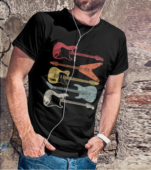 Retro Electric Guitar Collection T-Shirt
