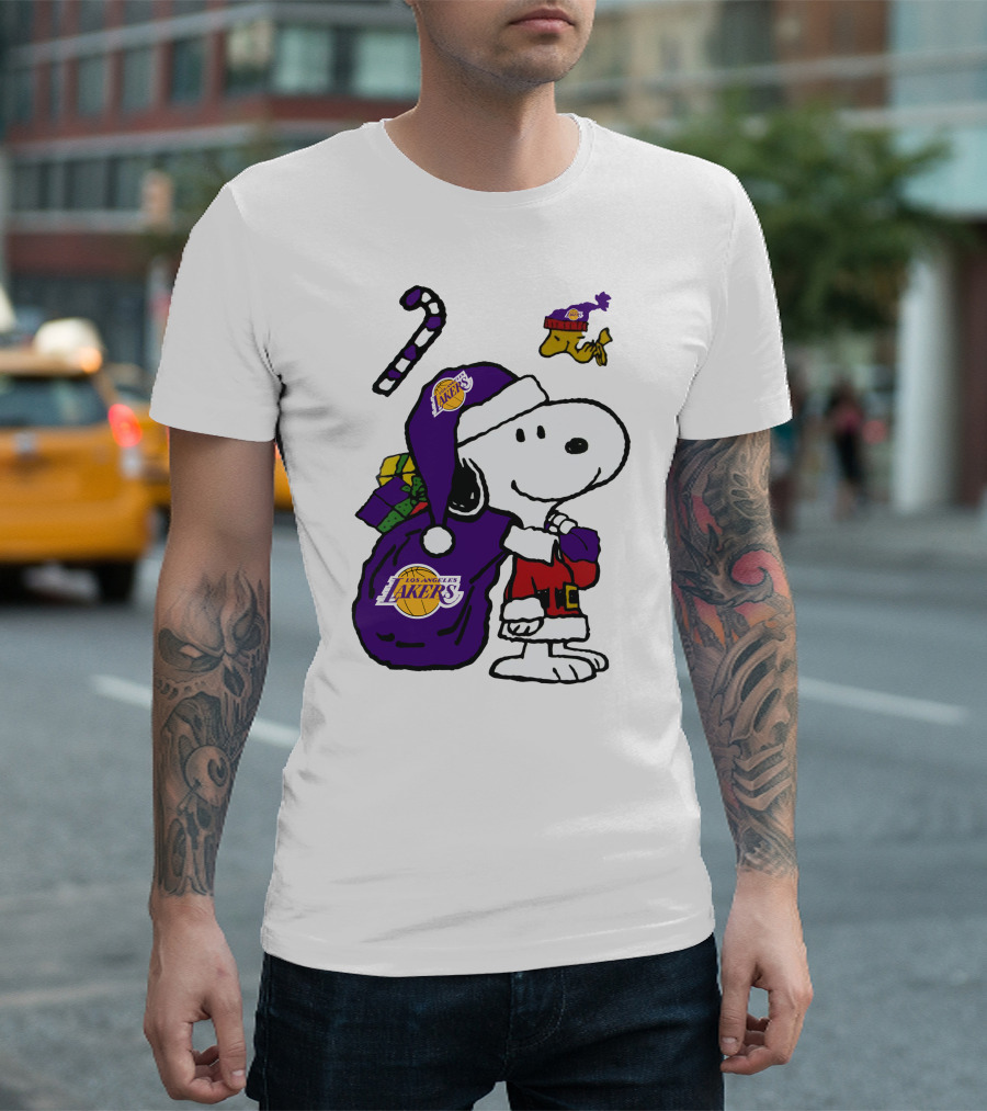 Los Angeles Lakers Snoopy Christmas Special T-Shirt