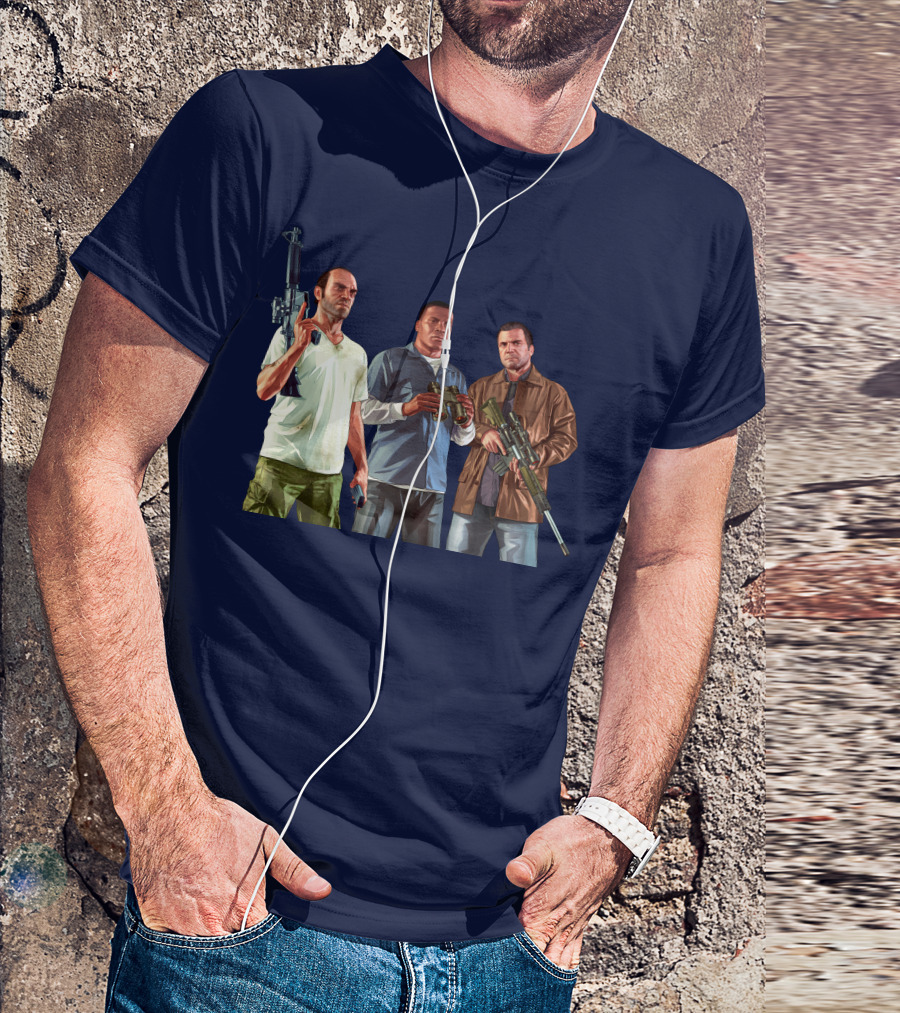 Grand Theft Auto Characters With Weapons T-Shirt