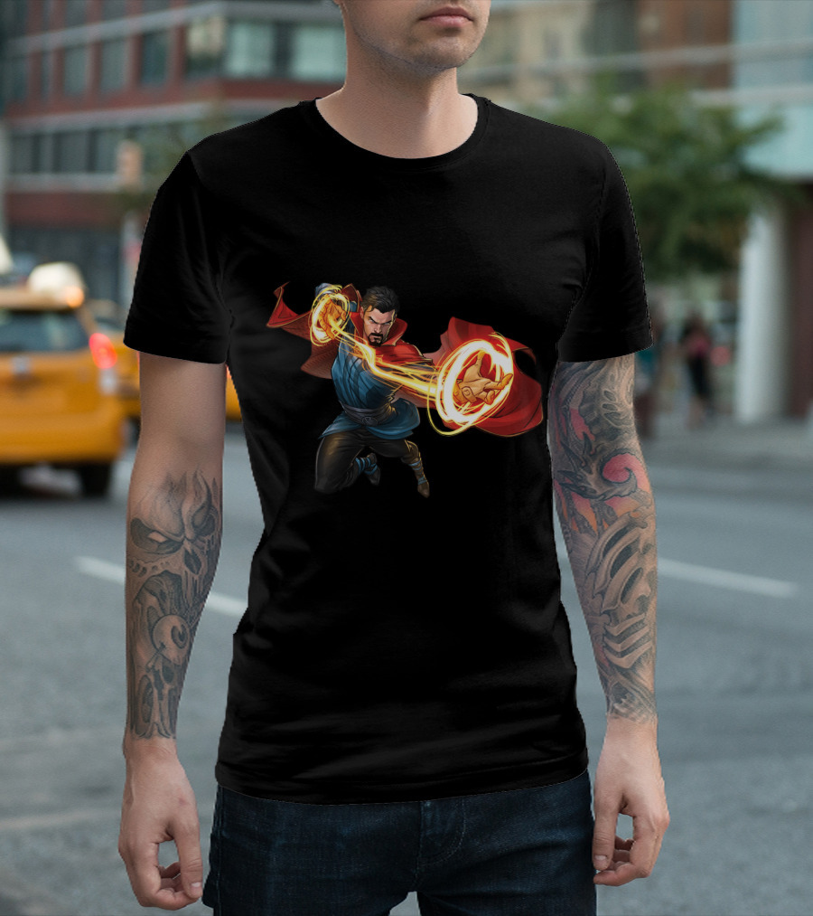 Doctor Strange Marvel Magic Hero Action Pose T-Shirt