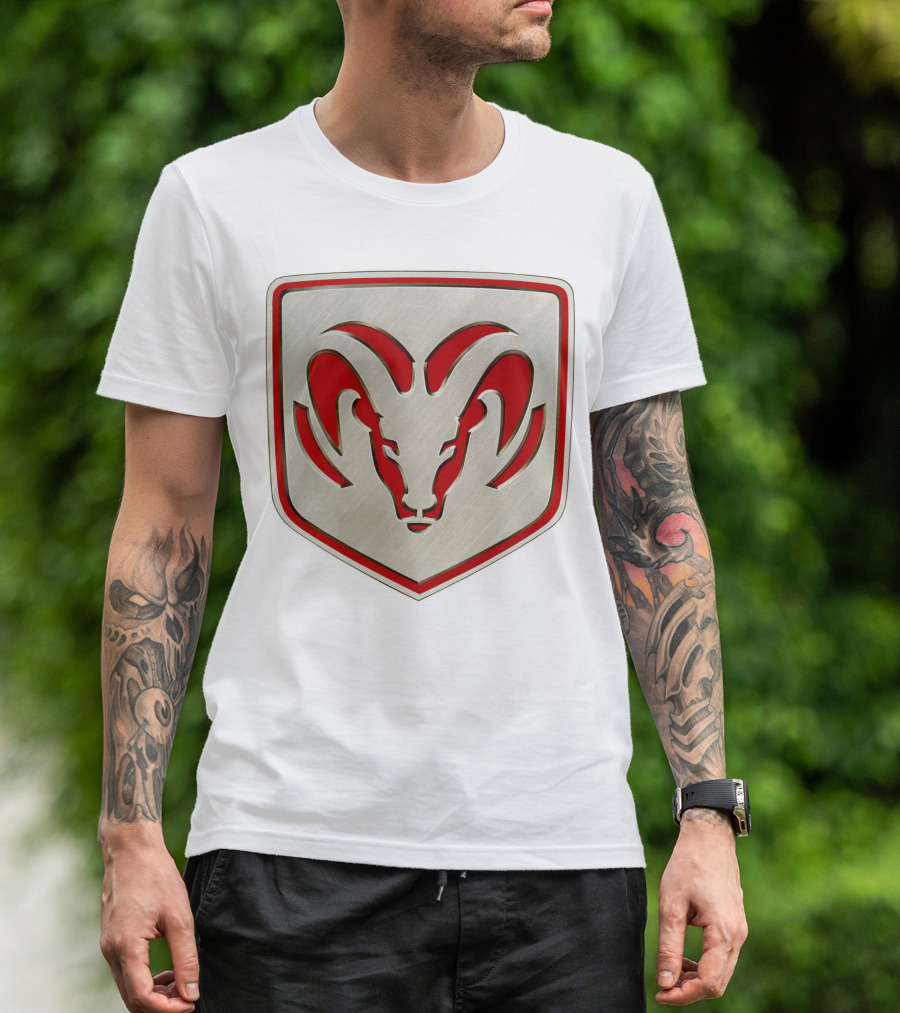 The Ram Emblem Silver Redbadge T-Shirt