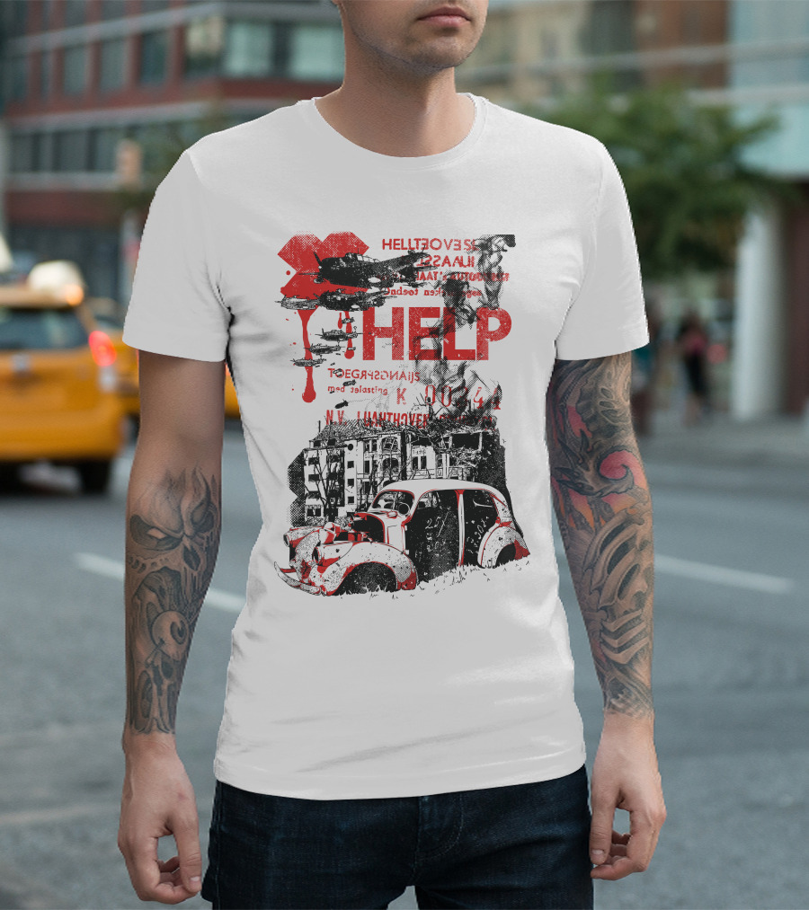 HELP HELLFOVERS UNASSUMING RED TEARS T-Shirt