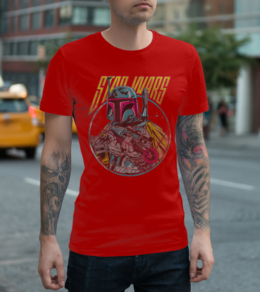 Star Wars Neon Boba Fett Blaster T-Shirt