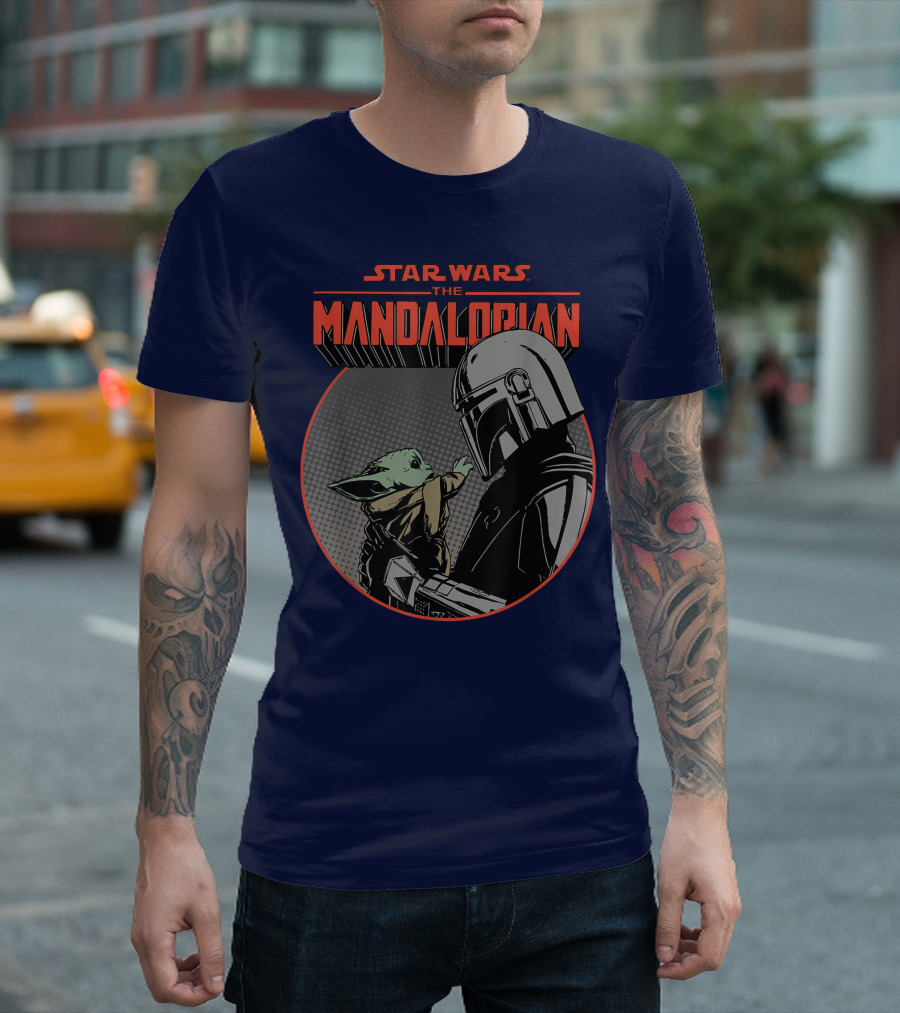 Star Wars The Mandalorian Mando and the Child Vintage Comic T-Shirt