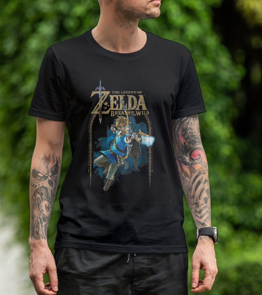 The Legend Of Zelda Breath Of The Wild Link Archery Action T-Shirt