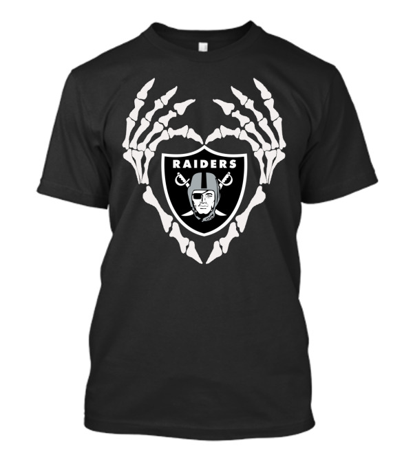 Las Vegas Raiders Skull Hands Shield T-Shirt
