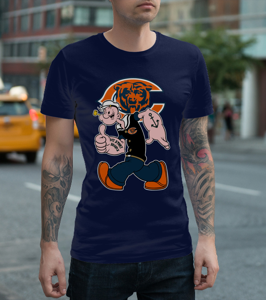 Chicago Bears Popeye Thumbs Up T-Shirt