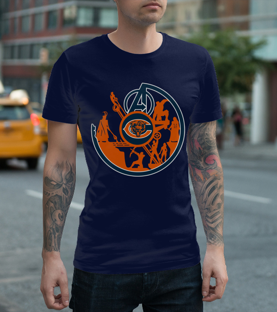 Chicago Bears Avengers Crossover T-Shirt