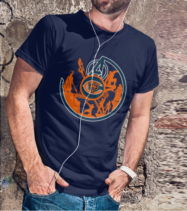 Chicago Bears Avengers Crossover T-Shirt