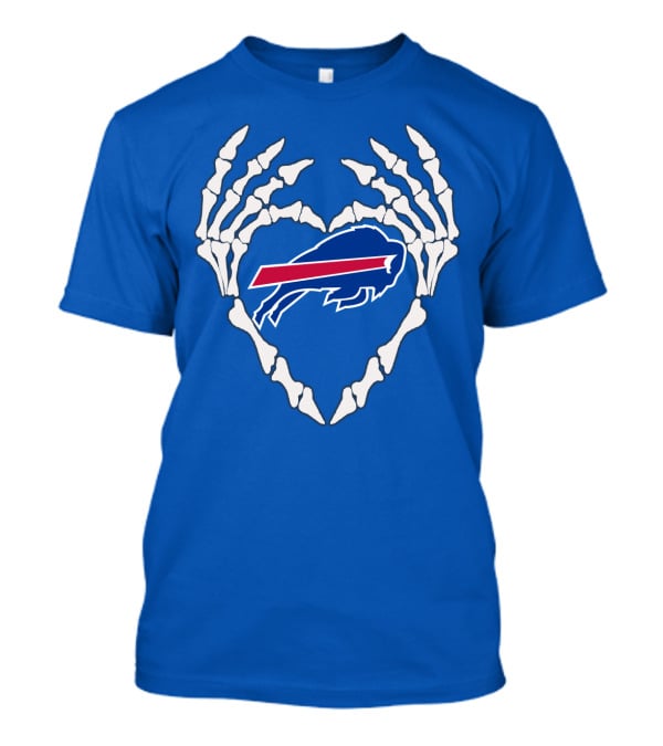 Buffalo Bills Skeleton Heart T-Shirt