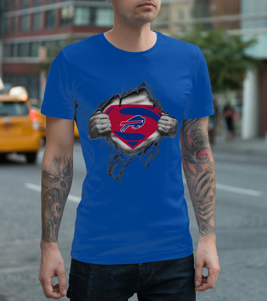 Buffalo Bills Superman Logo Unveiling T-Shirt