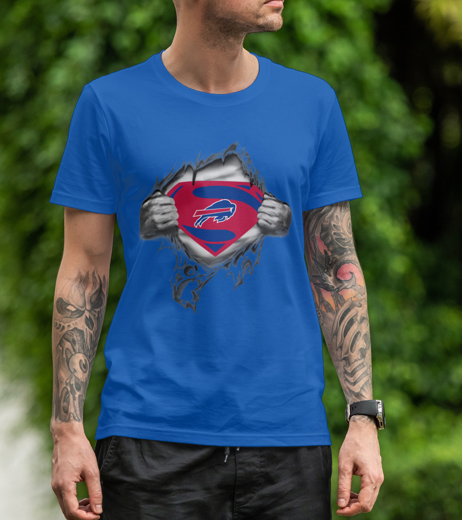 Buffalo Bills Superman Logo Unveiling T-Shirt