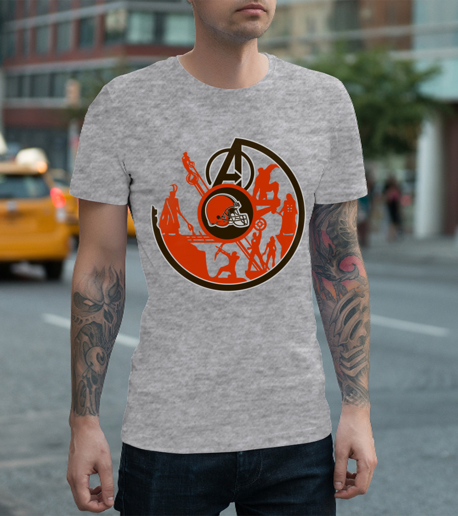 Cleveland Browns Avengers Mashup T-Shirt
