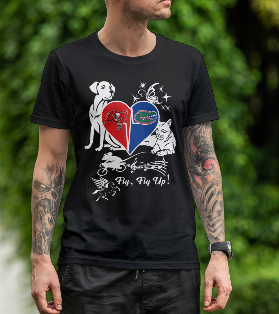Buccaneers Gators Heart Fly Fly Up Dog Cat Butterfly Musical Pegasus T-Shirt