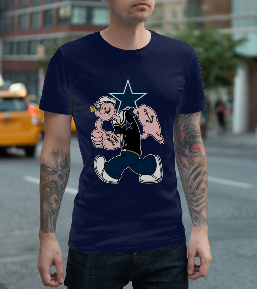 Dallas Cowboys Popeye My Story Began Star Anchor T-Shirt
