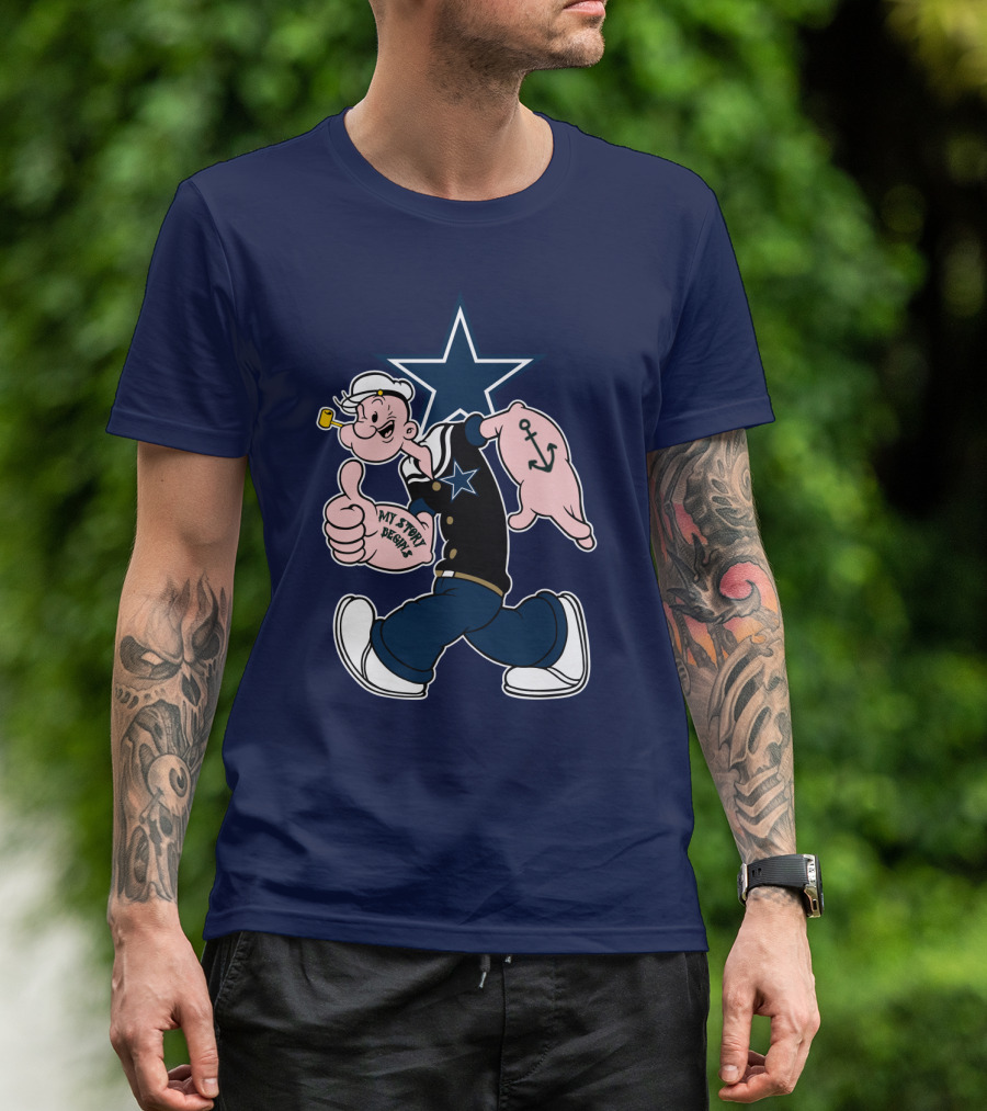 Dallas Cowboys Popeye My Story Began Star Anchor T-Shirt