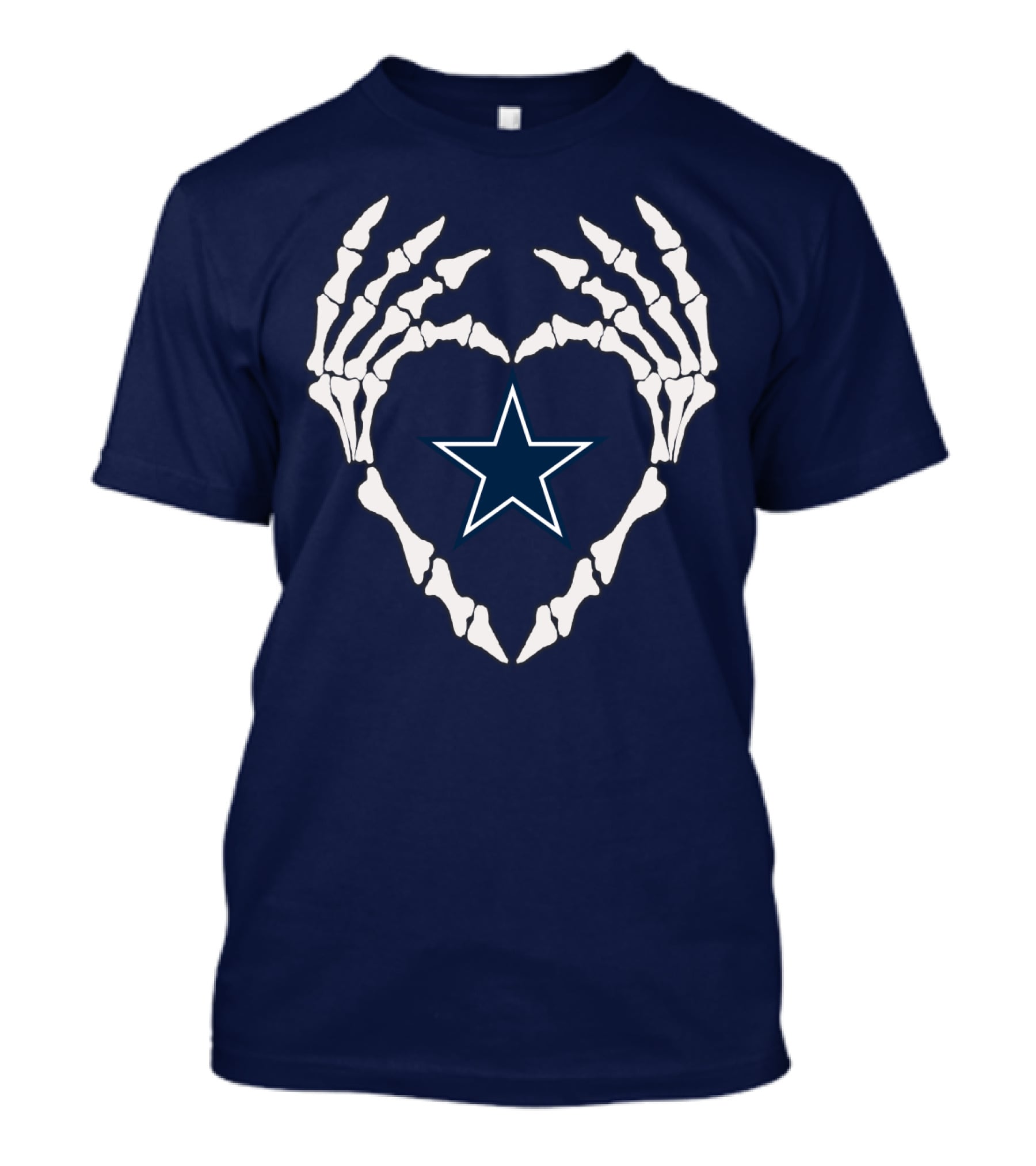 Cowboys Skeleton Hands Heart Star T-Shirt
