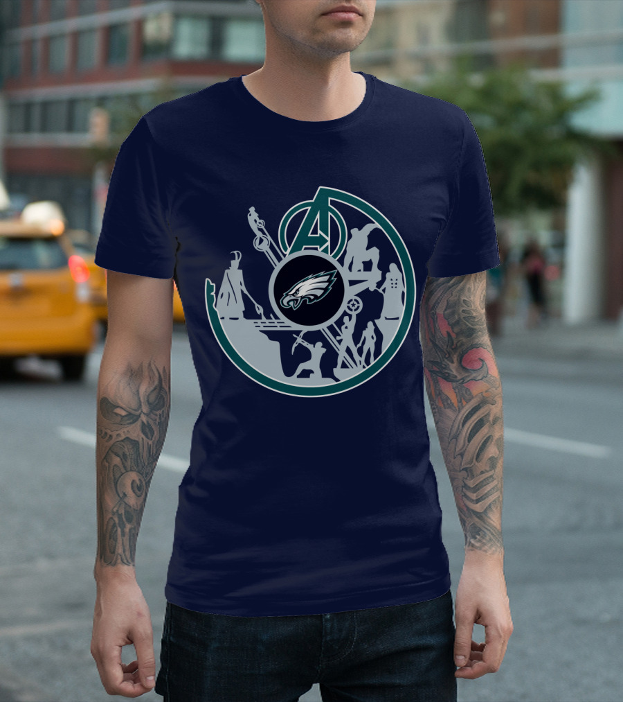 Eagles Avengers Silhouette Crossover T-Shirt