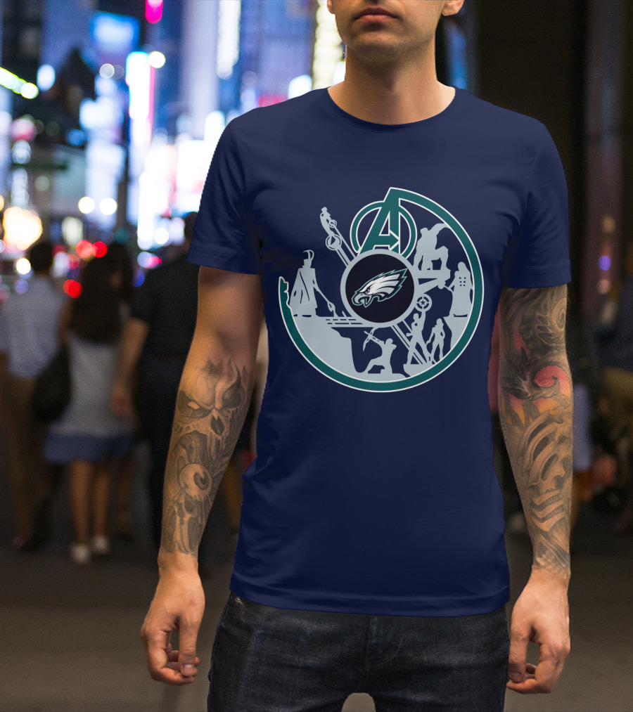 Eagles Avengers Silhouette Crossover T-Shirt