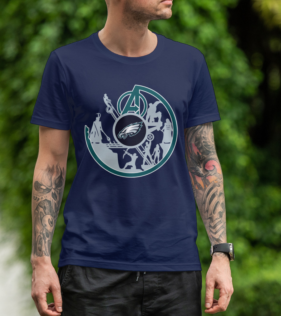 Eagles Avengers Silhouette Crossover T-Shirt