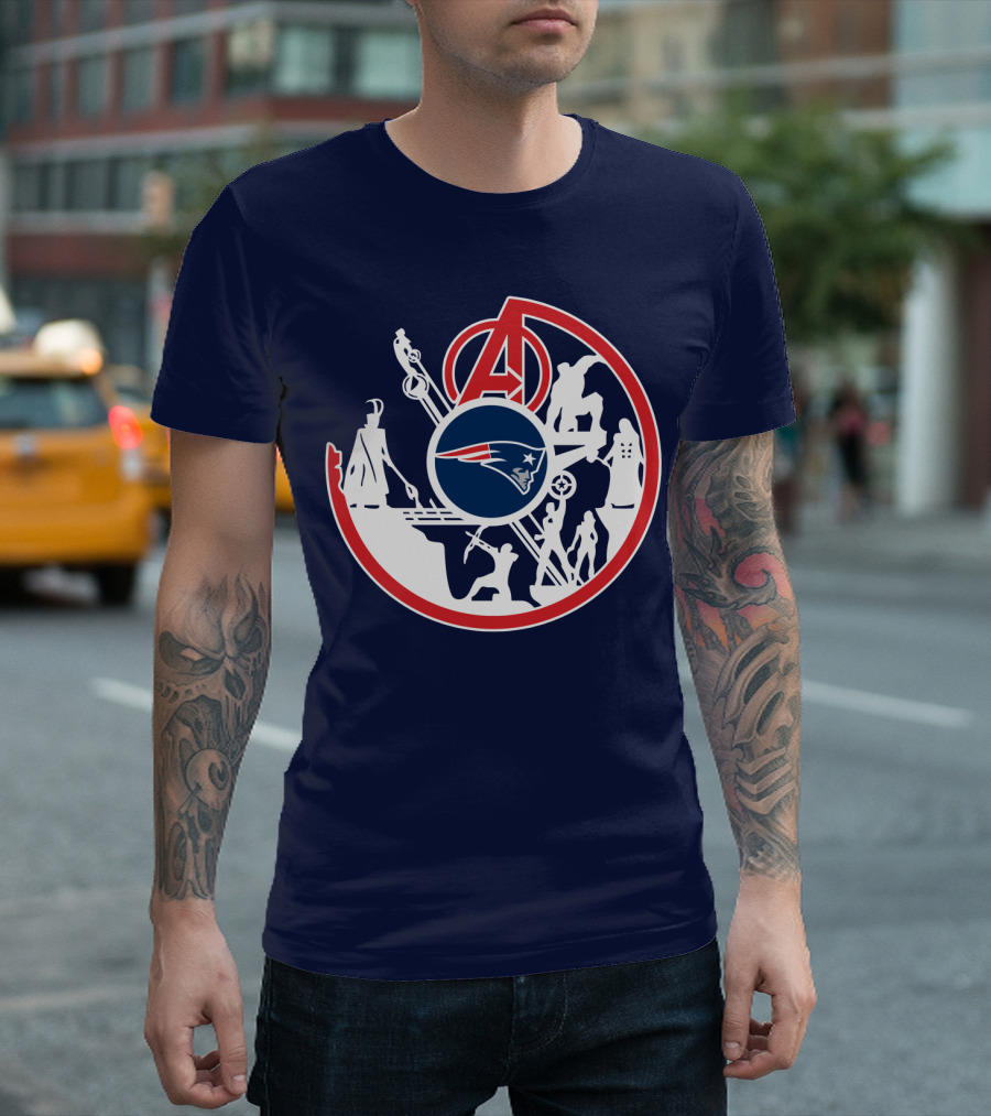 New England Patriots Avengers Crossover T-Shirt