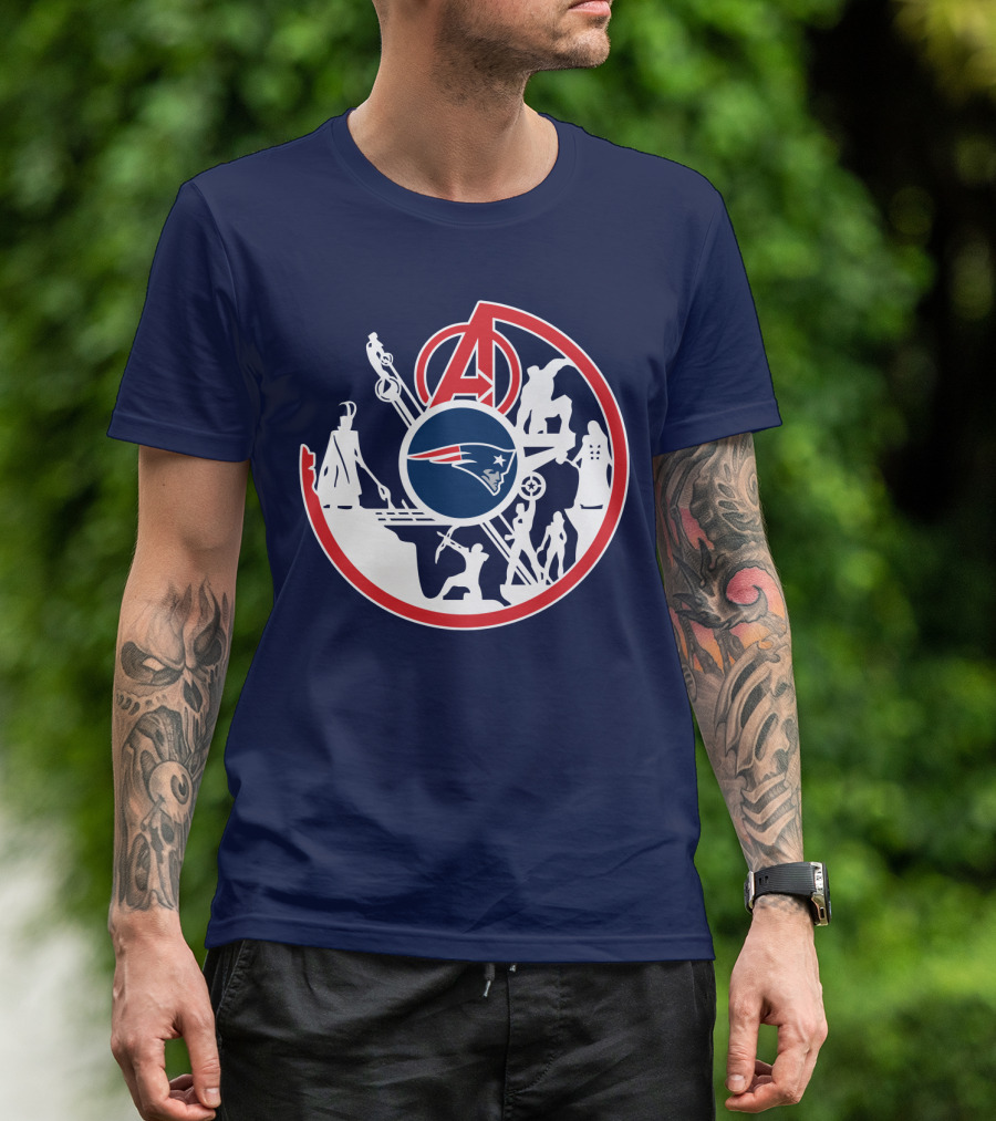 New England Patriots Avengers Crossover T-Shirt