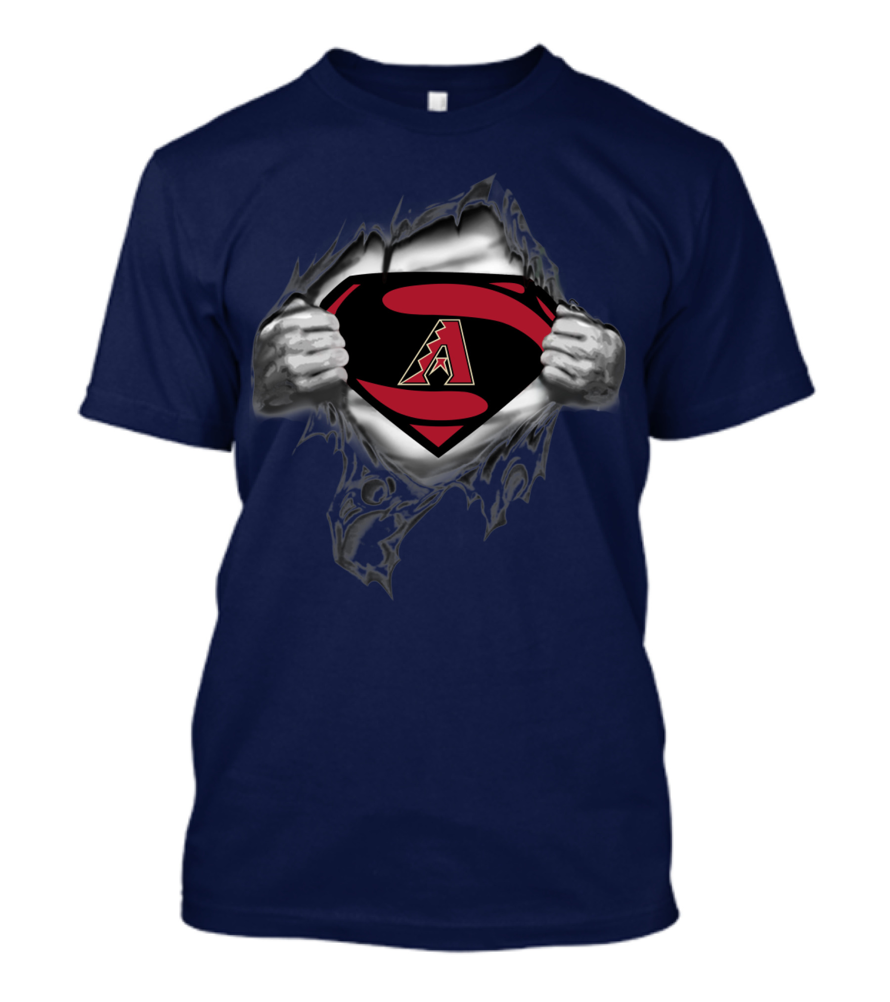 Arizona Diamondbacks Superhero Logo Burst T-Shirt