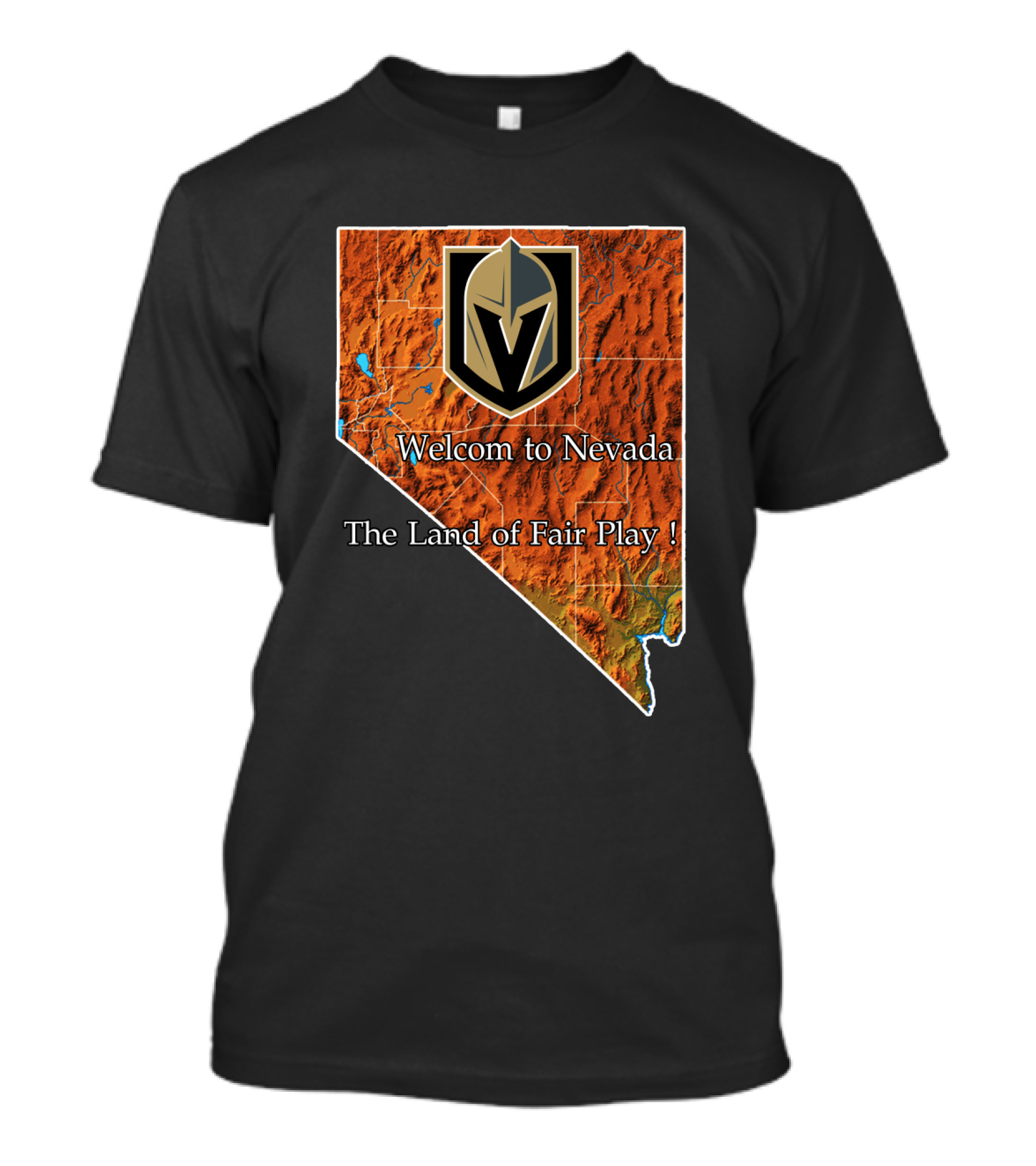 Welcome To Nevada Vegas Golden Knights The Land Of Fair Play T-Shirt