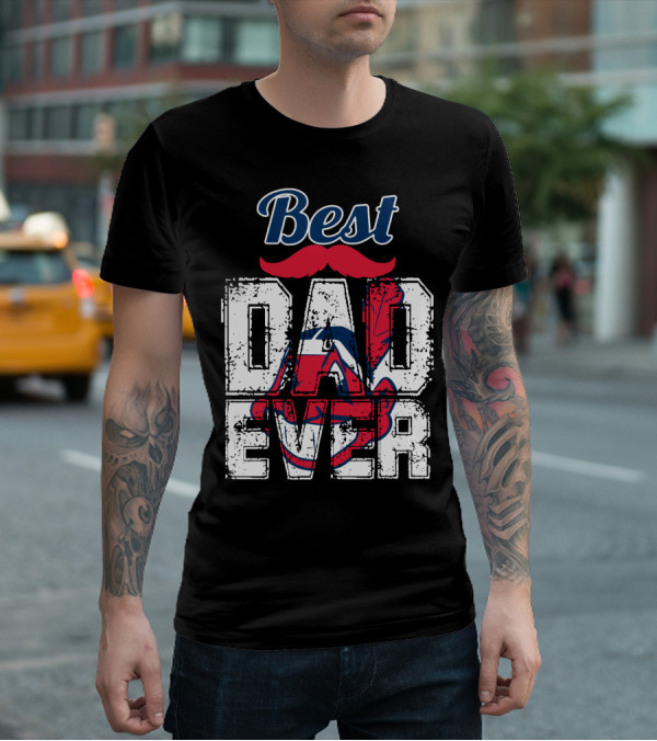 Best Dad Ever Indians Chief Wahoo T-Shirt