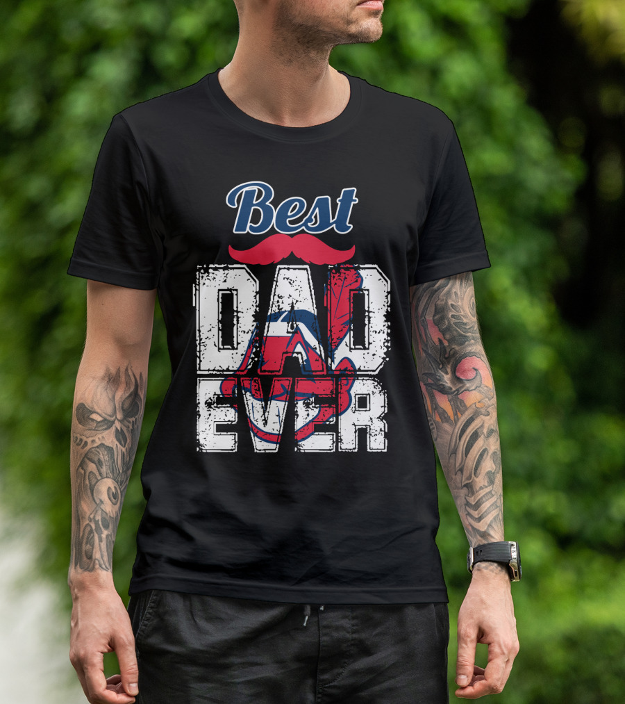 Best Dad Ever Indians Chief Wahoo T-Shirt