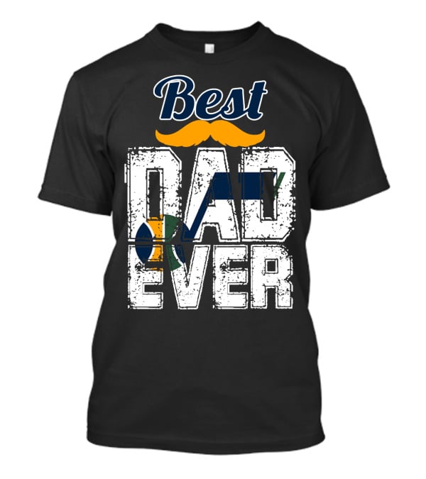 Best Dad Ever Utah Jazz Moustache T-Shirt