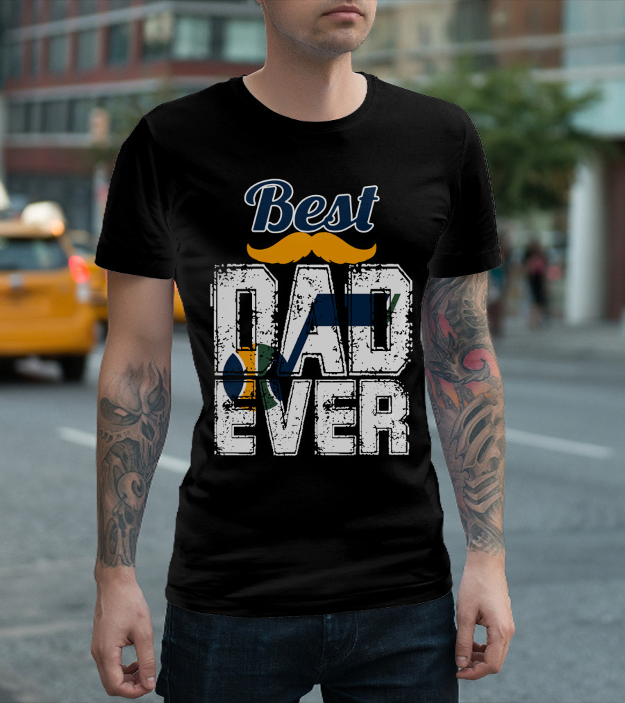 Best Dad Ever Utah Jazz Moustache T-Shirt