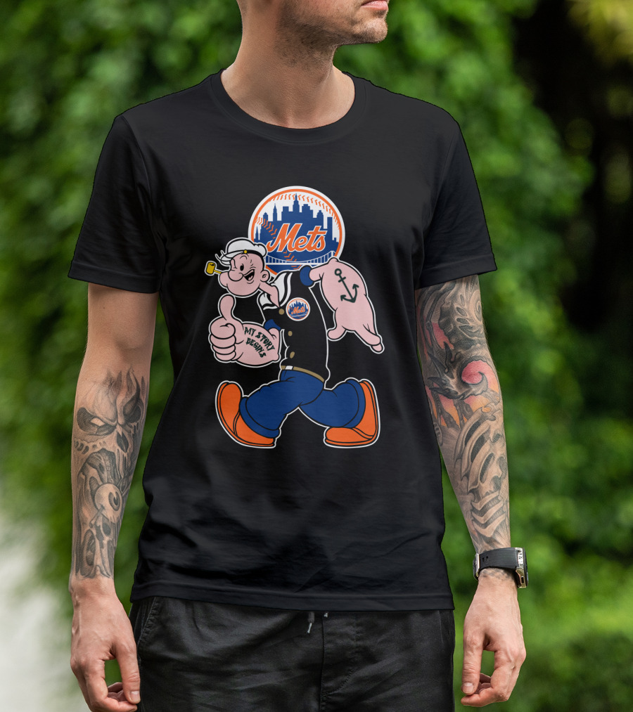 Popeye Mets City Logo Thumbs Up Sailor Anchor T-Shirt