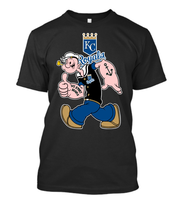 Kansas City Royals Popeye Kc守 Royals T-Shirt