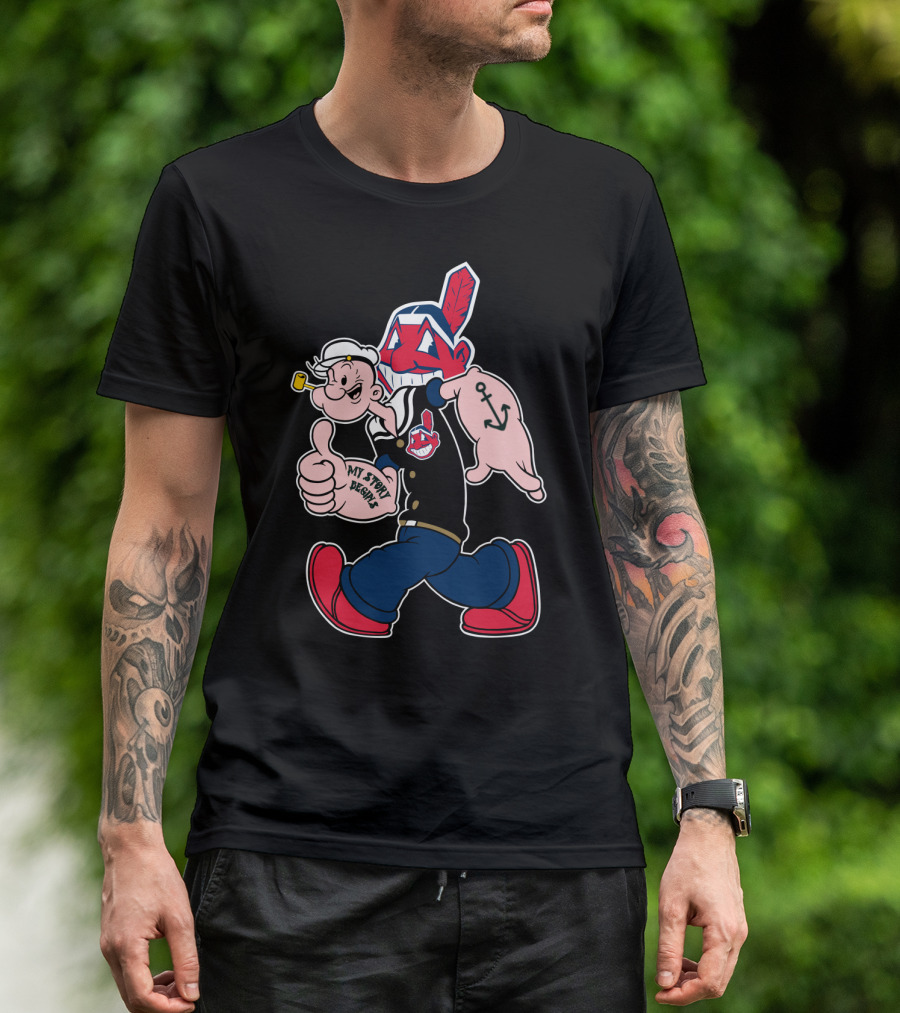 Cleveland Indians Chief Wahoo And Sailor Character Combo T-Shirt
