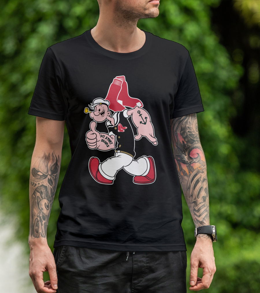 Boston Red Sox Popeye My Story Begins T-Shirt
