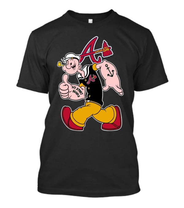 Atlanta Braves Popeye My Story Begins Anchors T-Shirt