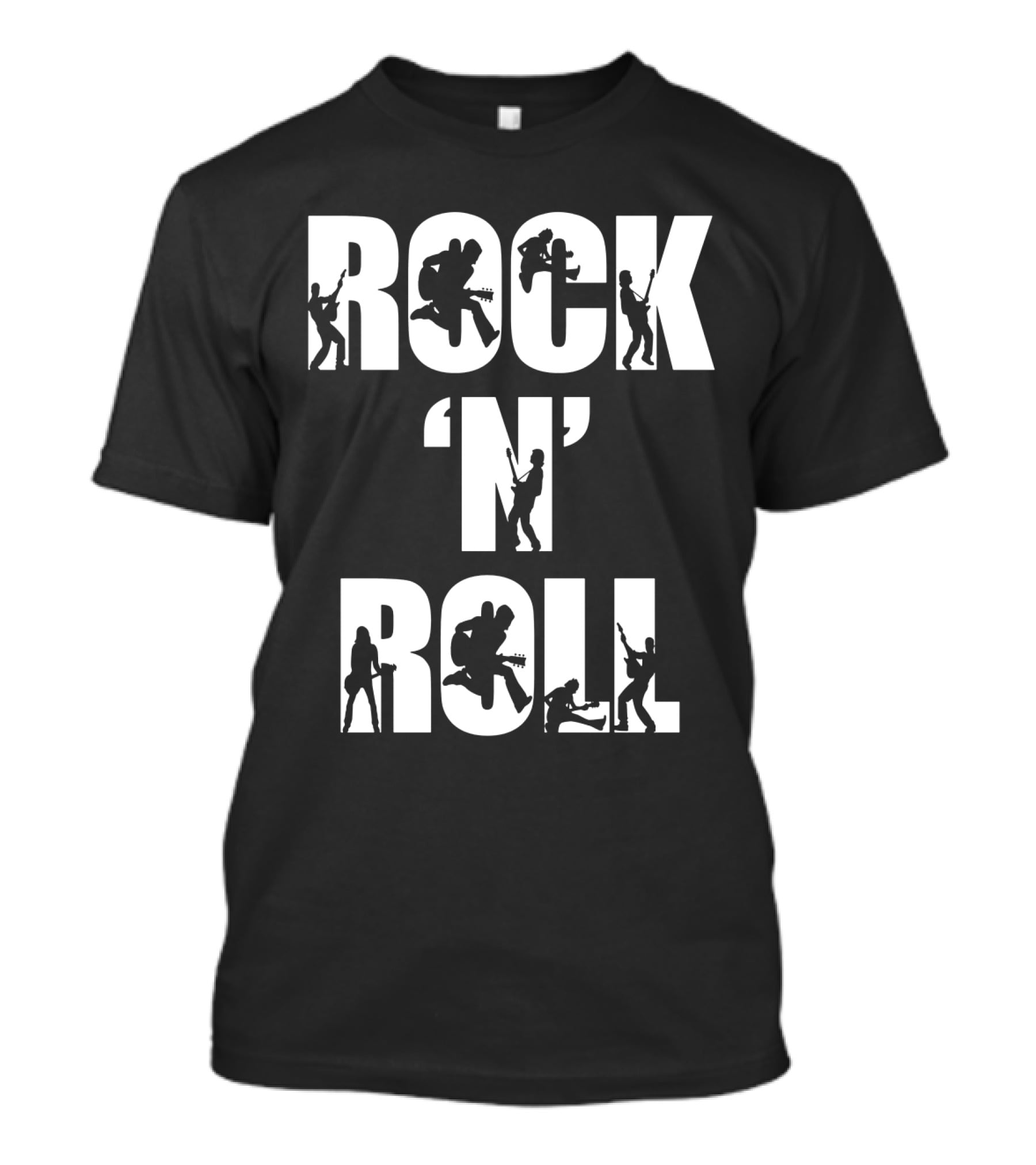 Rock 'N' Roll Guitarist Silhouette Icons T-Shirt