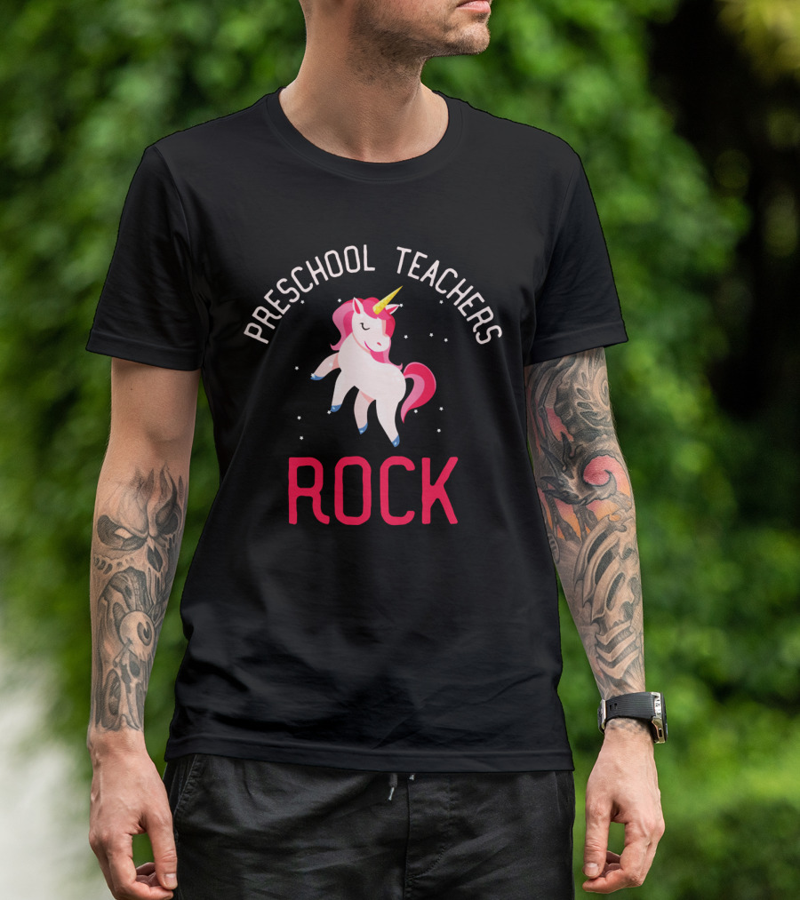 Preschool Teachers Rock Unicorn Magic T-Shirt