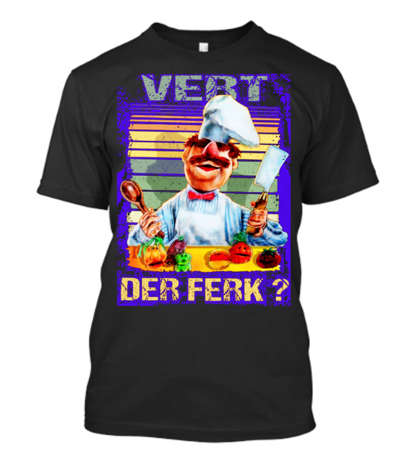 Vert Der Ferk Colorful Chef With Vegetables And Utensils T-Shirt