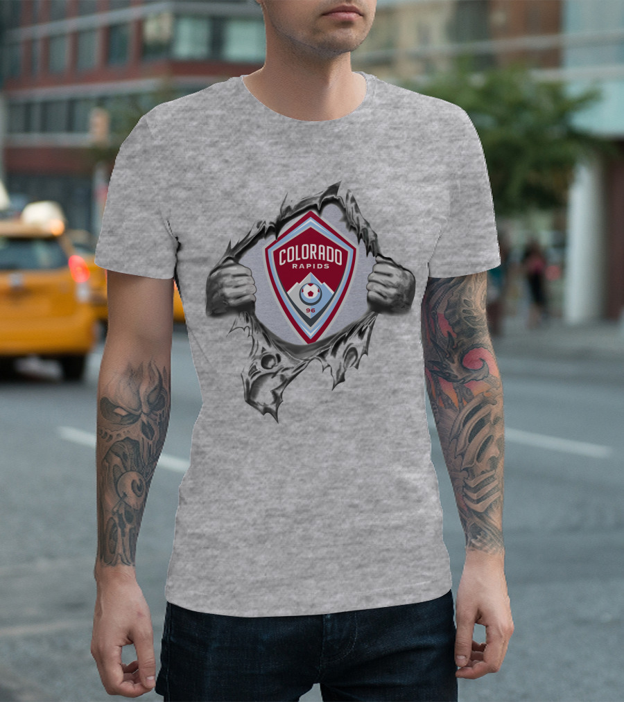 Colorado Rapids Badge With Strength Hands Gemel Symbol 96 Soccer T-Shirt