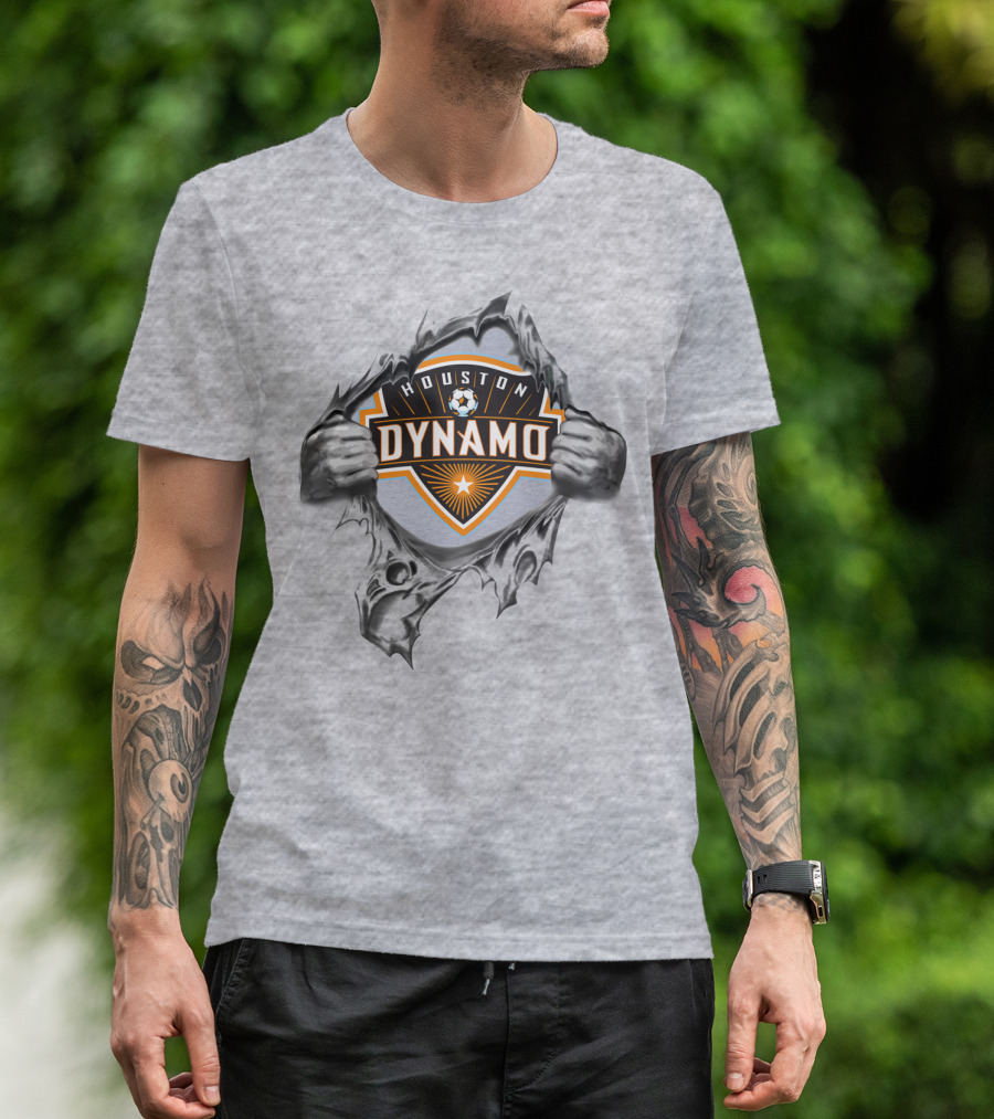 Houston Dynamo Soccer Shield Burst T-Shirt