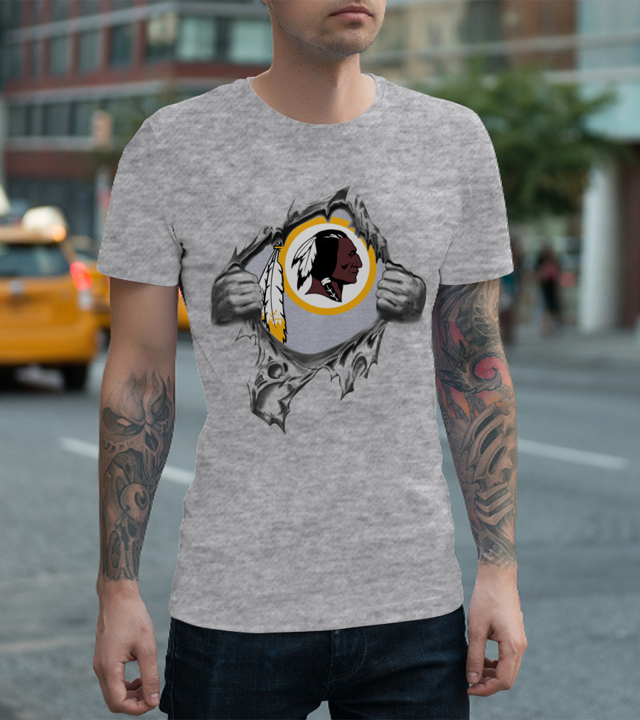 Washington Redskins Ripped Through T-Shirt