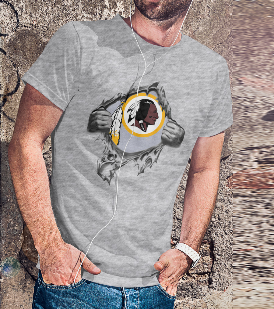 Washington Redskins Ripped Through T-Shirt
