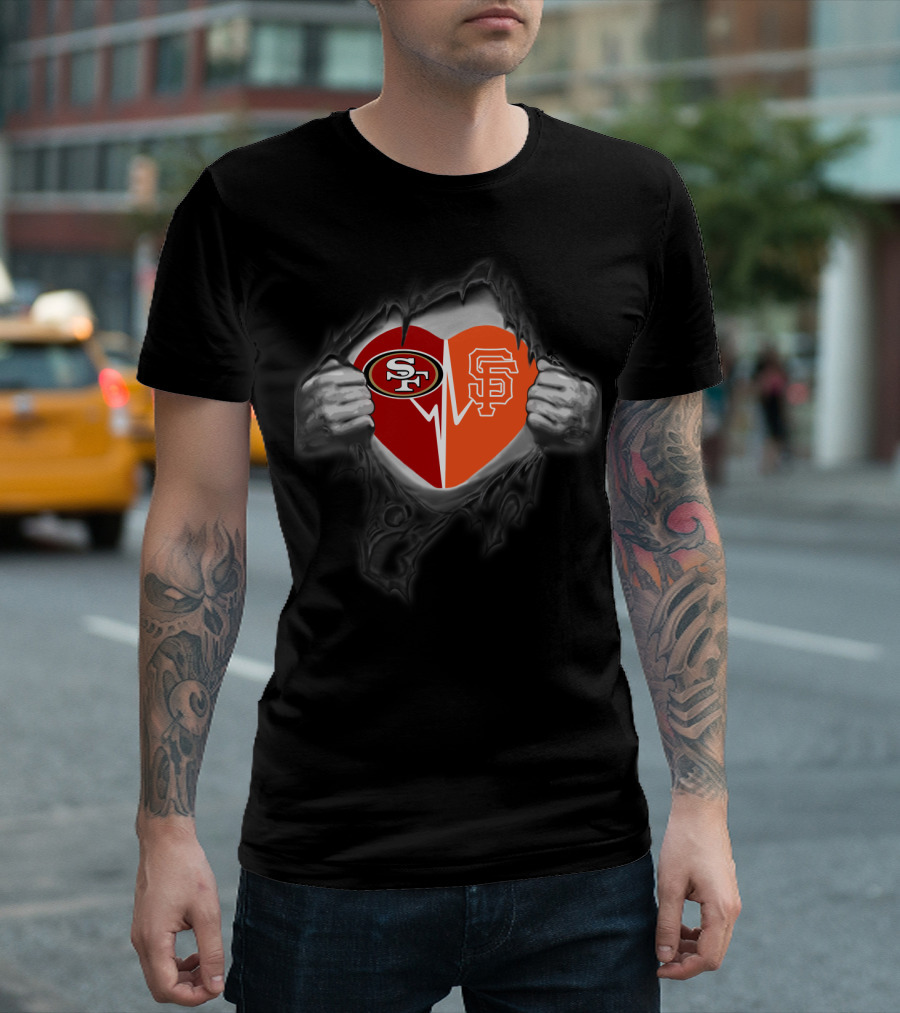 Heart Of 49ers San Francisco Giants Fan Loyalty T-Shirt