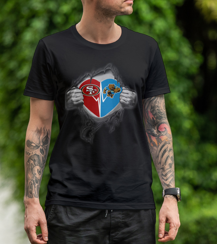 49ers And Ucla Bruins Heart T-Shirt